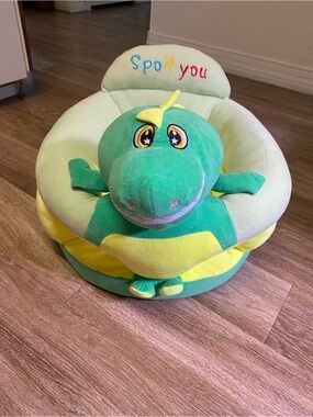Plush Green & Yellow Dinosaur Seat - Spoil You